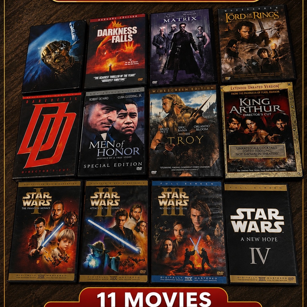 11-Movie DVD Bundle Including Star Wars Collection